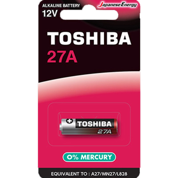 TOSHIBA Alkaline Battery 27A, 1pc (27A BP-1C​) Disposable Βatteries