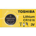 TOSHIBA Lithium Battery CR1616 3V, 1pc (CR1616 CP-1C) Disposable Βatteries