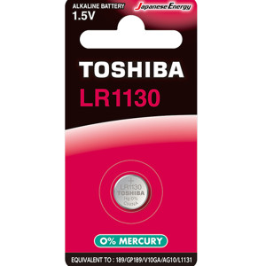TOSHIBA Αλκαλική Μπαταρία LR1130, 1τμχ (LR1130 BP-1C) Μπαταρίες Μικροσυσκευών /Οικιακής Χρήσης