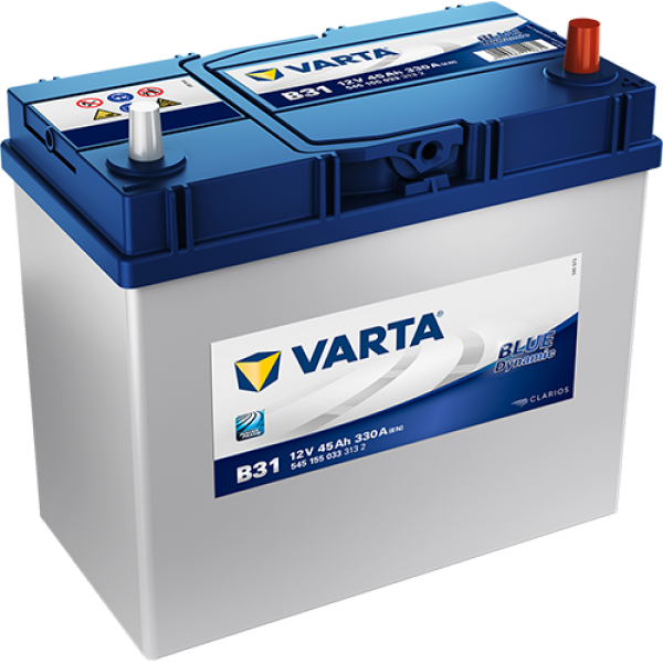VARTA Blue Dynamic B31 Maintenance Free Battery 45AH 330EN Right + Passenger Car Batteries