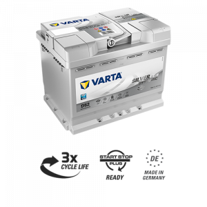 VARTA Silver Dynamic D52 Maintenance Free Battery 60AH 680EN Right + Passenger Car Batteries
