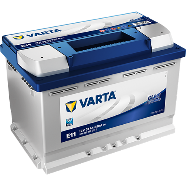 VARTA Blue Dynamic E11 Maintenance Free Battery 74AH 680EN Right+ Passenger Car Batteries