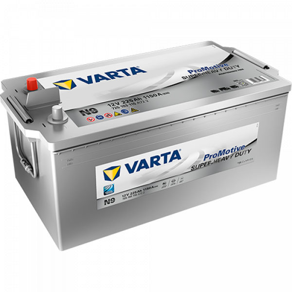 VARTA Super Heavy Duty N9 Maintenance Free Battery 225AH 1150EN Left + Passenger Car Batteries