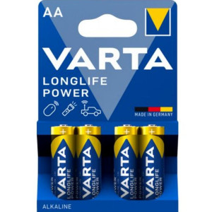 VARTA Longlife Power Αλκαλικές Μπαταρίες AA 1.5V, 4τμχ (LR06) Μπαταρίες Μικροσυσκευών /Οικιακής Χρήσης