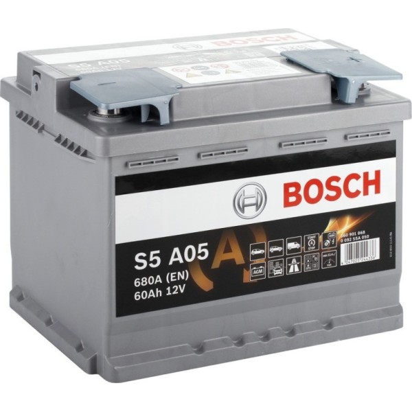 BOSCH AGM Battery 60AH 680EN Start-Stop  Right +  Passenger Car Batteries