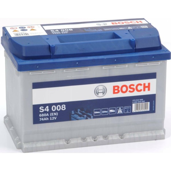 BOSCH Lead Acid Maintenance Free Battery  74AH 680EN Right + For European Cars