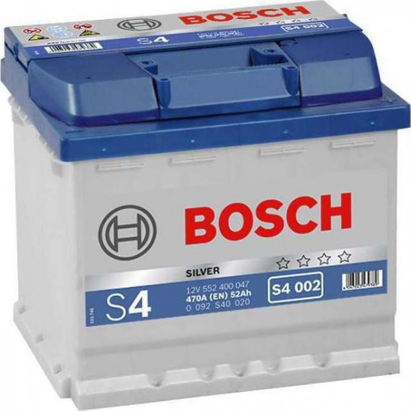 BOSCH Lead Acid Maintenance Free Battery  52AH 470EN Right + Passenger Car Batteries